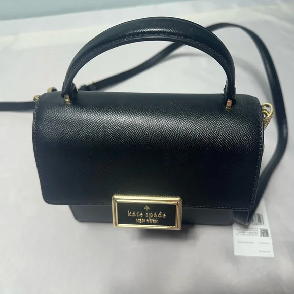 Kate Spade Black Crossbody Bag with Gold Accents - Picture 2 of 11